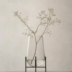 Menu Small Clear Bronzed Brass Echasse Vase