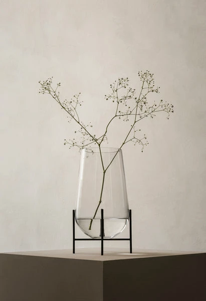 Menu Small Clear Bronzed Brass Echasse Vase 3 Menu Small Clear Bronzed Brass Echasse Vase