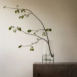 Menu Small Clear Bronzed Brass Echasse Vase 9 Menu Small Clear Bronzed Brass Echasse Vase