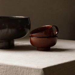 Menu 250ml 2pcs Red Glazed New Norm Cup With Handle