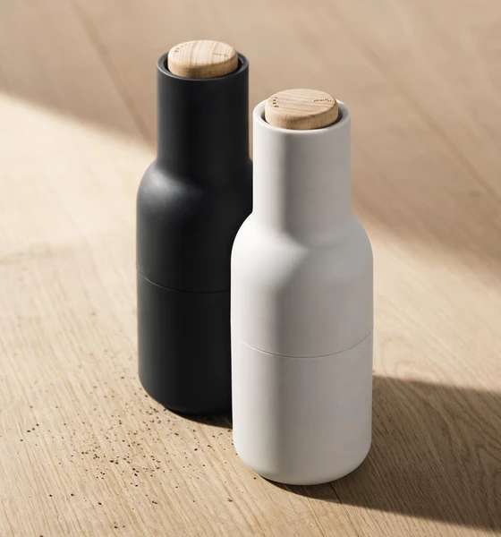 Menu Bottle Grinder Set, Ash Carbon 4 Menu Bottle Grinder Set, Ash Carbon