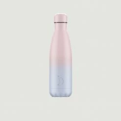 Chilly's Reusable Bottle 500 Ml Graduated Powder Pink Blue