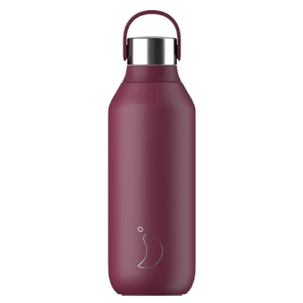 Chilly's Series 2 500ml Bottle - Plum Red 3 Chilly's Series 2 500ml Bottle - Plum Red