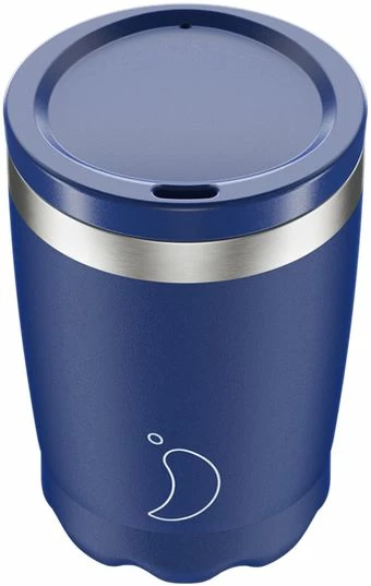 Chilly's 340ml Matte Blue Coffee Cup 3 Chilly's 340ml Matte Blue Coffee Cup