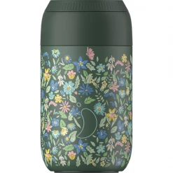 Chilly's Series 2 Liberty Summer Sprigs 340ml Coffee Cup - Pine Green