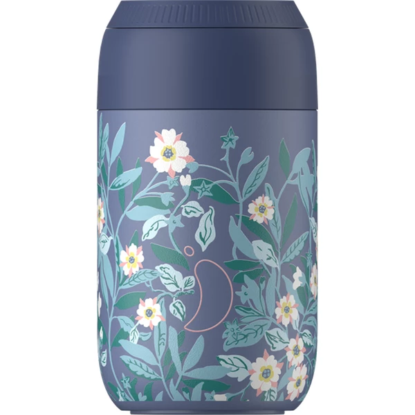 Chilly's Series 2 Liberty Brighton Blossom 340ml Coffee Cup - Whale Blue 3 Chilly's Series 2 Liberty Brighton Blossom 340ml Coffee Cup - Whale Blue
