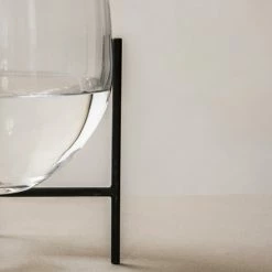 Menu Small Clear Bronzed Brass Echasse Vase