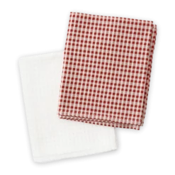Menu Troides Tea Towel Burnt Sienna and White 2-Pack