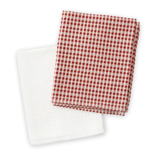 Menu Troides Tea Towel Burnt Sienna and White 2-Pack 3 Menu Troides Tea Towel Burnt Sienna and White 2-Pack