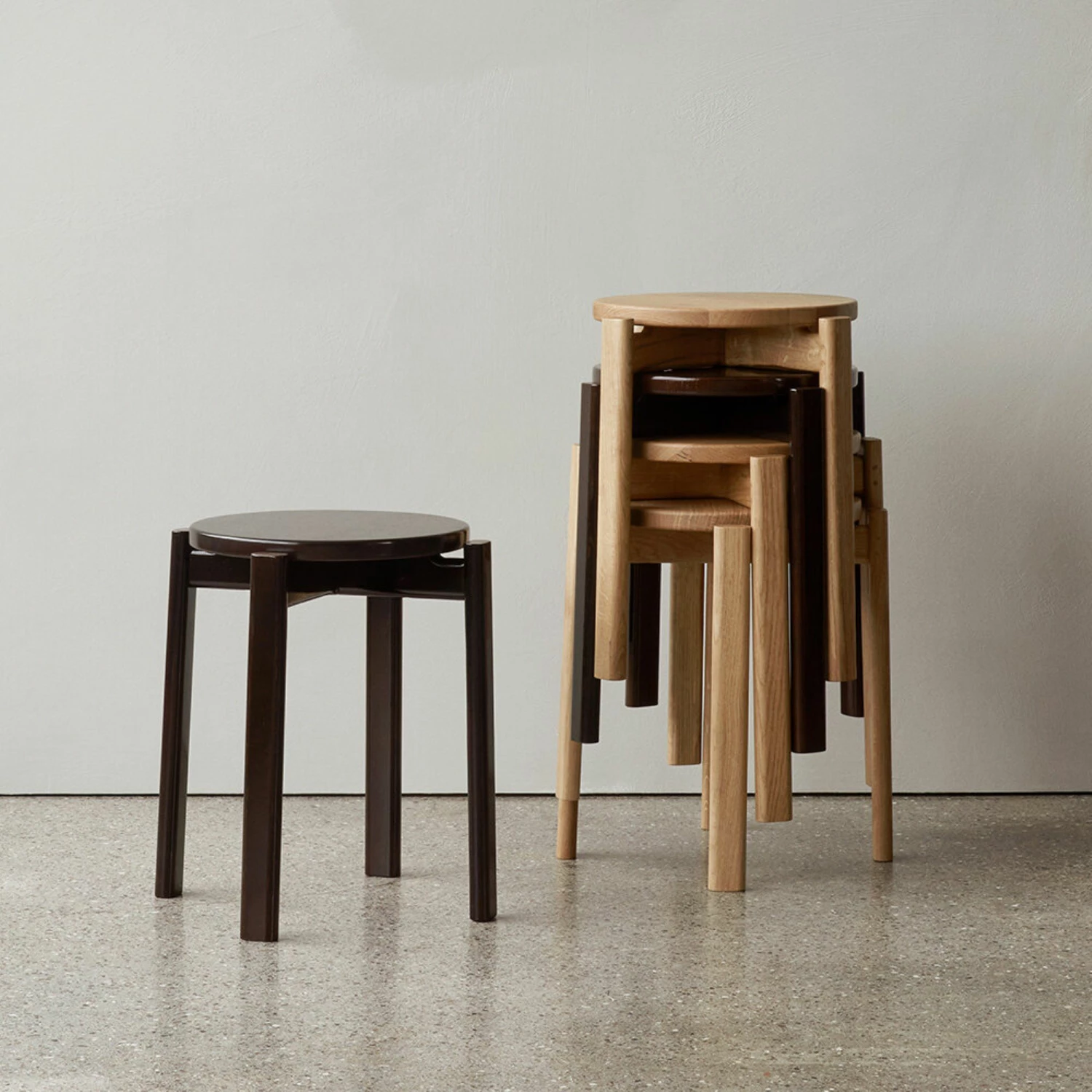 Menu Lacquered Dark Oak Passage Stool 8 Menu Lacquered Dark Oak Passage Stool