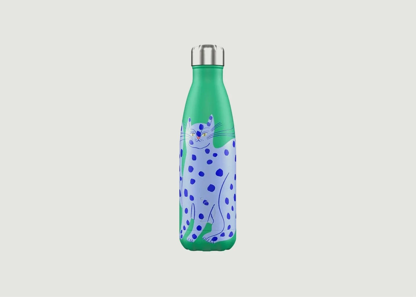 Chilly's Reusable Bottle 500ml Agathe Singer Blue Cat 3 Chilly's Reusable Bottle 500ml Agathe Singer Blue Cat