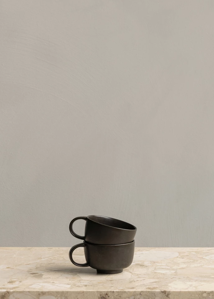 Menu New Norm Cup With Handle Dark Glazed 2pcs 4 Menu New Norm Cup With Handle Dark Glazed 2pcs
