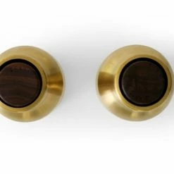 Menu Bottle Grinder Brushed Brass Walnut Lid