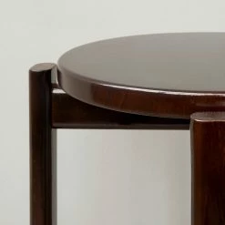 Menu Lacquered Dark Oak Passage Stool