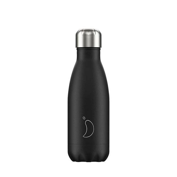 Chilly's Chillys Bottle Monochrome Black 260 Ml 3 Chilly's Chillys Bottle Monochrome Black 260 Ml