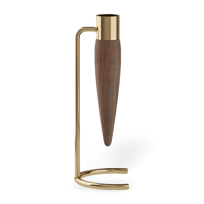 Menu Umanoff Candle Holder Brass & Walnut 3 Menu Umanoff Candle Holder Brass & Walnut