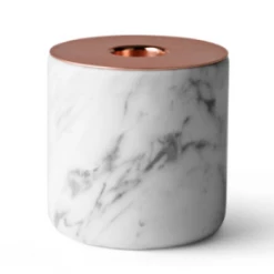 Menu Large Chunk of Marble Copper Candle Holder
