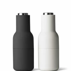 Menu Ash & Carbon BOTTLE GRINDERS with Stainless Steel Tops (set of 2)