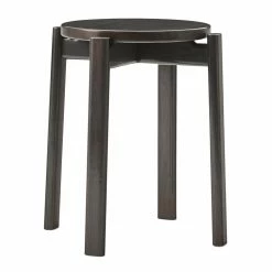 Menu Lacquered Dark Oak Passage Stool