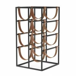 Menu Umanoff Leather & Steel Wine Rack - 8 Bottles