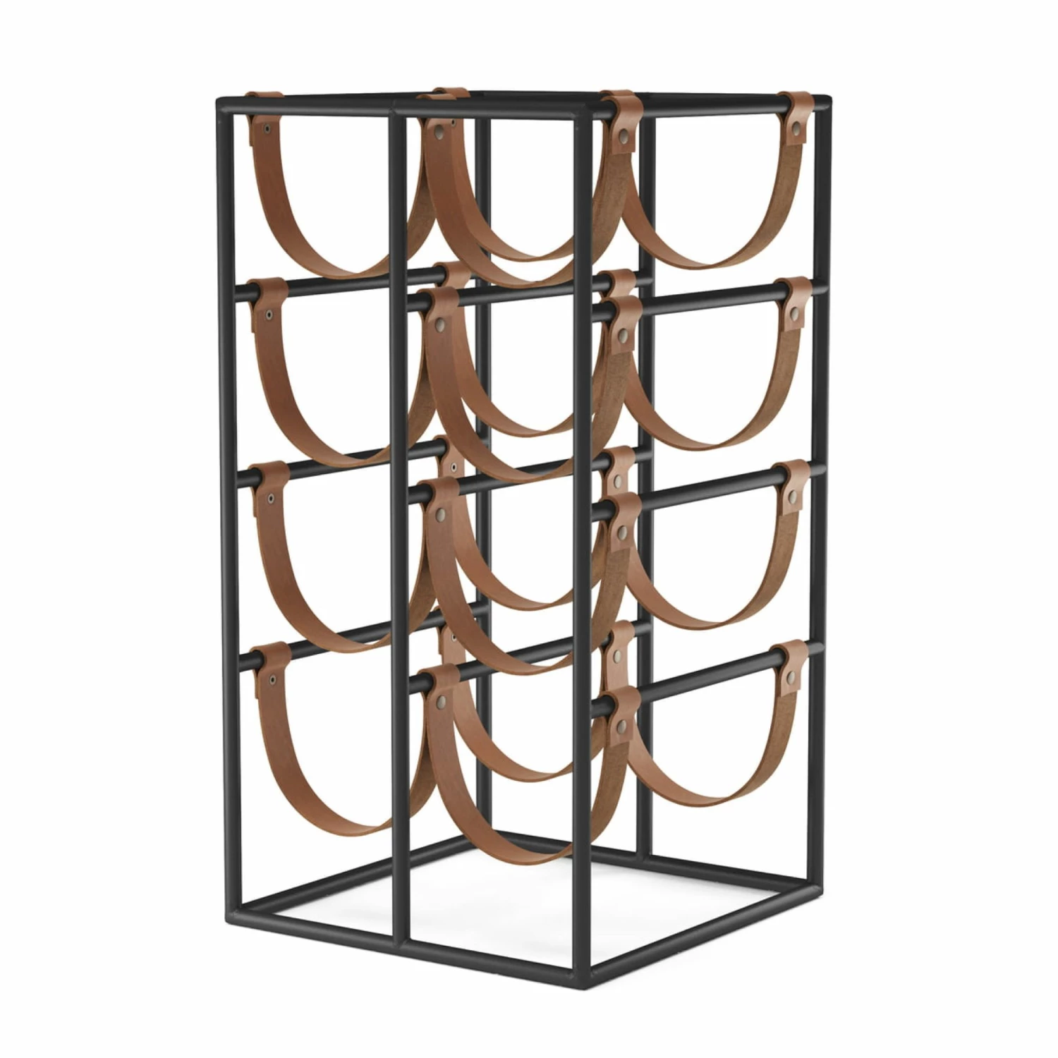 Menu Umanoff Leather & Steel Wine Rack - 8 Bottles 3 Menu Umanoff Leather & Steel Wine Rack - 8 Bottles