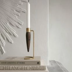 Menu Umanoff Candle Holder Brass & Walnut