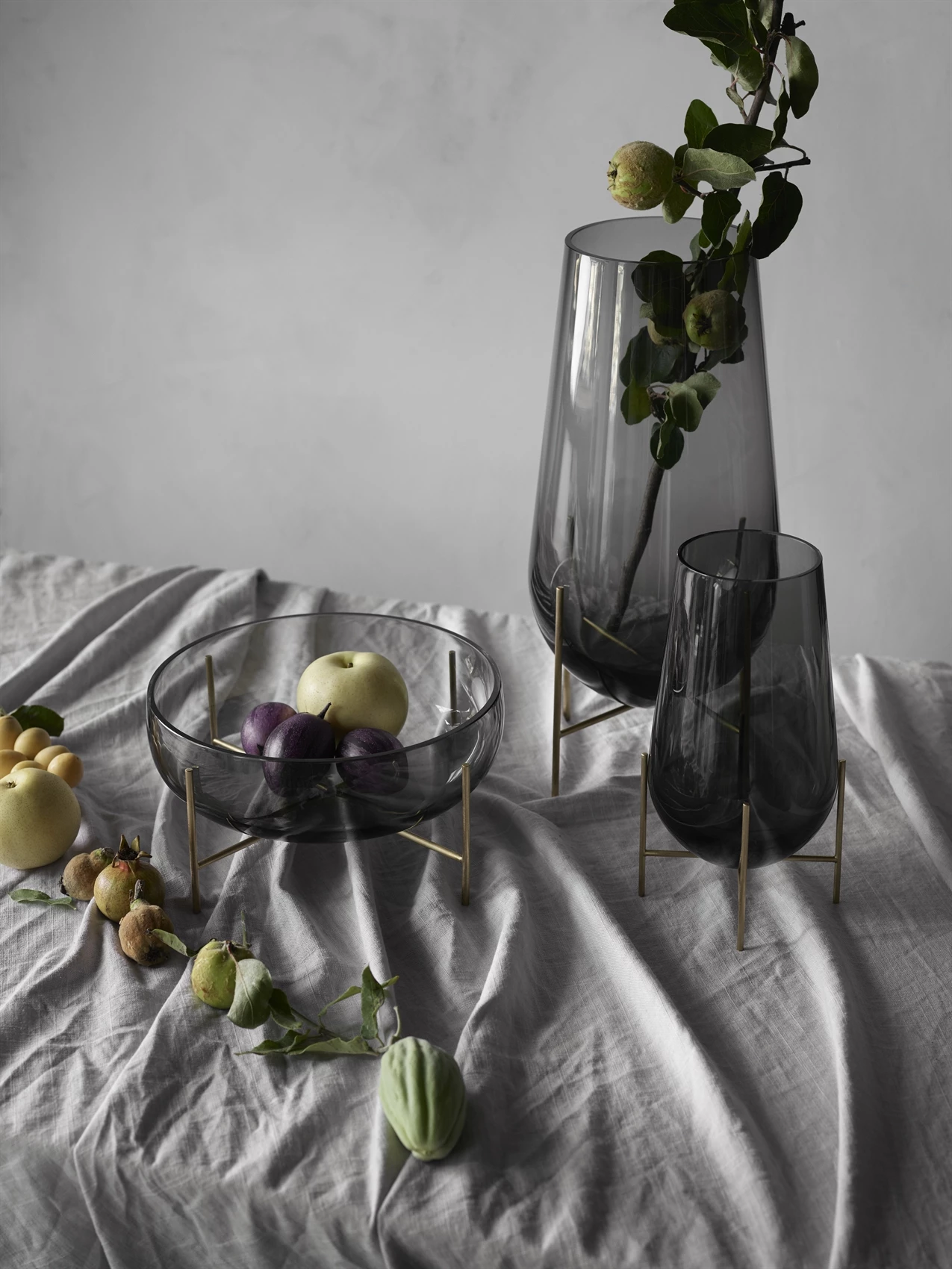 Menu Large Smoked Echasse Vases 5 Menu Large Smoked Echasse Vases