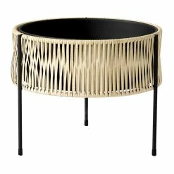 Menu Umanoff Black Steel & Rattan Planter 32.5cm