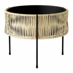 Menu Umanoff Black Steel & Rattan Planter 32.5cm