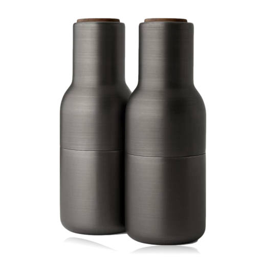 Menu Bottle Grinder 2 Pack Bronzed Brass Walnut Lid 3 Menu Bottle Grinder 2 Pack Bronzed Brass Walnut Lid