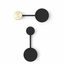 Menu Small Black/Brass Afteroom Coat Hanger/Hook