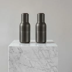 Menu Bottle Grinder 2 Pack Bronzed Brass Walnut Lid 8 Menu Bottle Grinder 2 Pack Bronzed Brass Walnut Lid