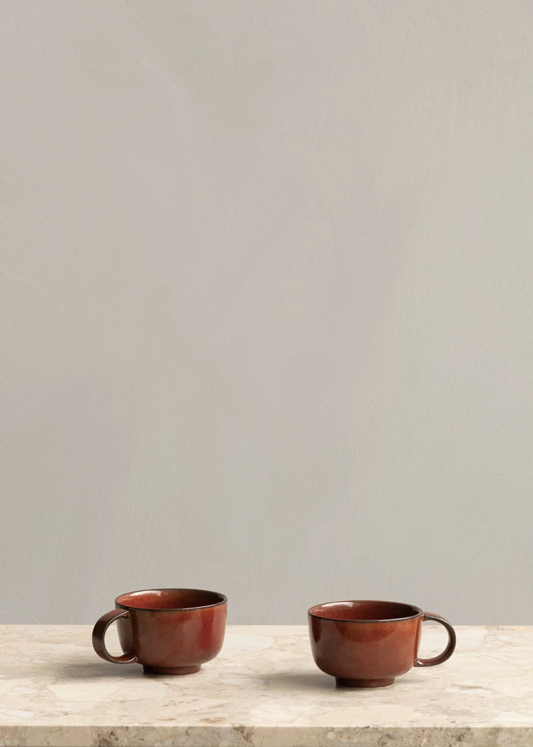 Menu New Norm Cup With Handle Red Glazed 2pcs 4 Menu New Norm Cup With Handle Red Glazed 2pcs