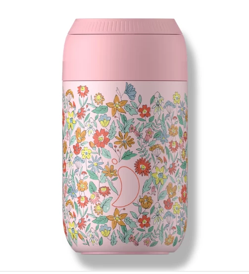 Chilly's 340ml Summer Sprigs Blush Pink Series 2 Liberty Cup 3 Chilly's 340ml Summer Sprigs Blush Pink Series 2 Liberty Cup