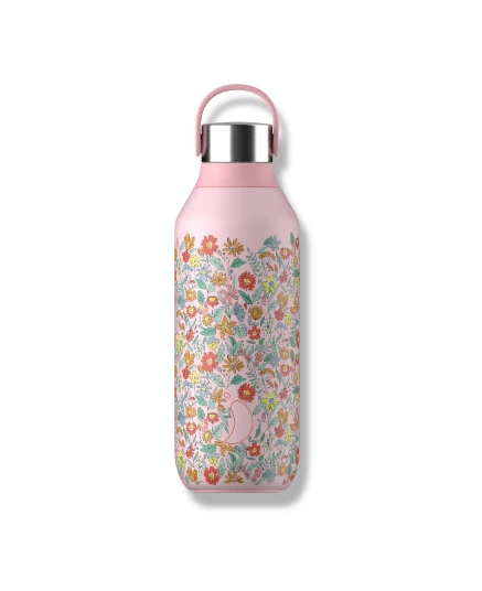 Chilly's 500ml Summer Sprigs Blush Pink Series 2 Liberty Bottle 3 Chilly's 500ml Summer Sprigs Blush Pink Series 2 Liberty Bottle