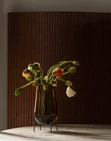 Menu Échasse Vase Amber and Bronzed Brass Small 5 Menu Échasse Vase Amber and Bronzed Brass Small