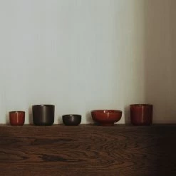 Menu New Norm Footed Bowl 12cm Red Glazed 9 Menu New Norm Footed Bowl 12cm Red Glazed