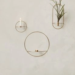 Menu POV Circle Candle Holder Brass Small