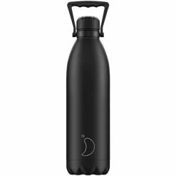 Chilly's 1.8l Black Stainless Steel Bottle