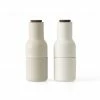 Menu Set of 2 Sand Ceramic Bottle Grinders with Walnut Top 1 Menu Set of 2 Sand Ceramic Bottle Grinders with Walnut Top